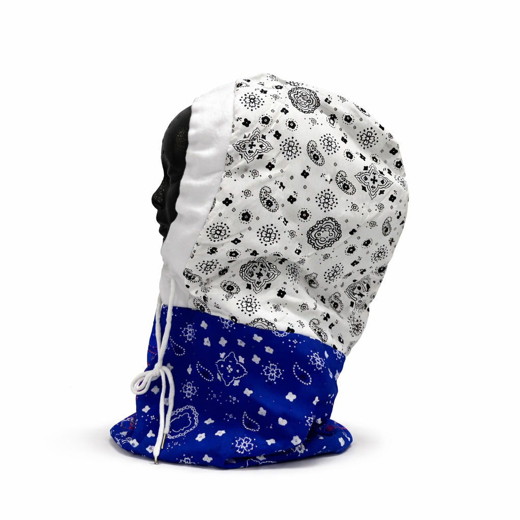 Grey Black Scarf Hoodie Left